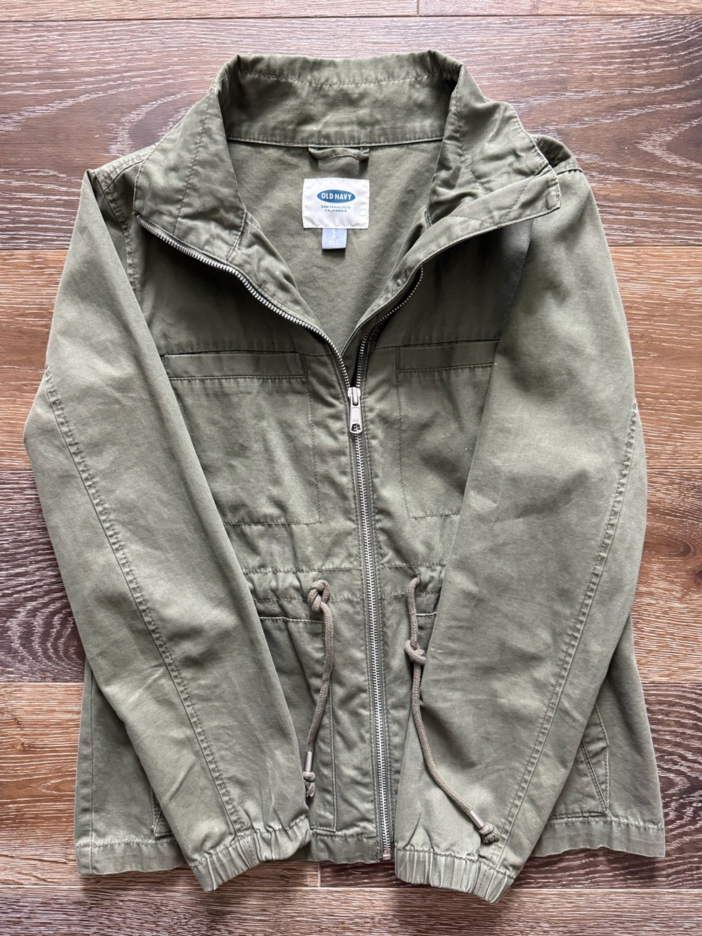 Old Navy - Women’s Green Zip-Front Field Jacket - Small